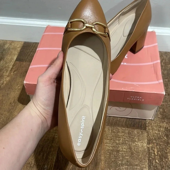 Easy Spirit Tan Brown Carlla Formal Cushion Heels 9W - Picture 5 of 9